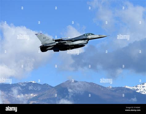 A Us Air Force F 16 Fighting Falcon Aircraft Assigned To The 510th