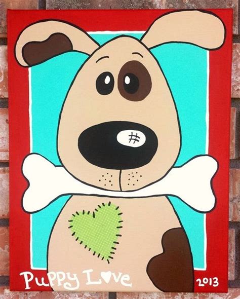 Dog Canvas Painting Painting For Kids Easy Paintings Drawing For