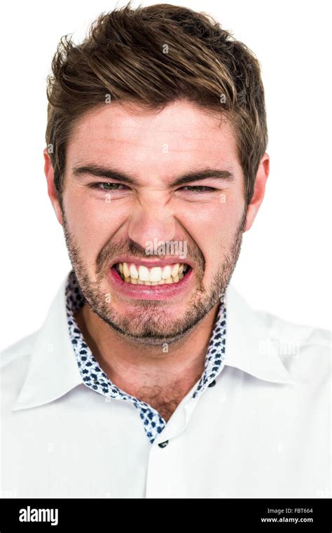 Portrait Of Angry Man Stock Photo Alamy