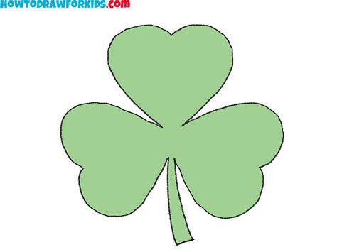 How To Draw A Shamrock Easy Drawing Tutorial For Kids