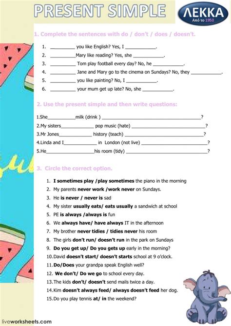 Simple present tense simple past tense simple future tense. Present Simple interactive and downloadable worksheet. You ...