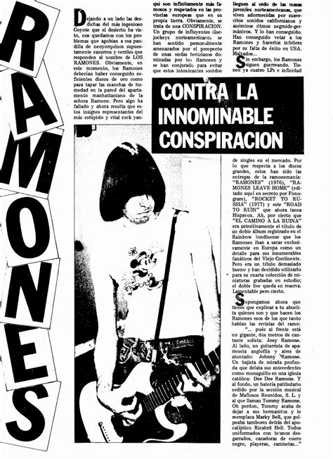 Spanish Bombs Ramones La Bronca De Los Ramones Disco Express 17 Diciembre De 1978