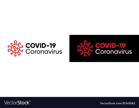 Covid 19 Coronavirus Design Logo And Virus Symbol Vector Image