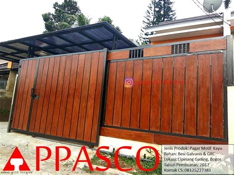 Pagar rumah mempunyai beberapa fungsi sebagai gerbang masuk dan pembatas area rumah, mempercantik tampilan rumah dari luar, sekaligus sebagai benteng rumah anda. Pagar Minimalis Galvalum dengan Motif Kayu GRC lisplang di ...