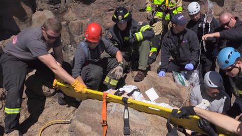 Woman Gets Trapped Under Falling Boulder While Hiking Itv News