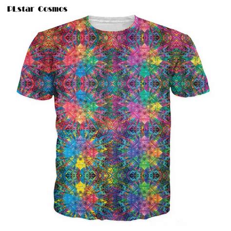 Plstar Cosmos Flashbacks T Shirt Colorful Psychedelic 3d Print T Shirt Summer Style Hipster