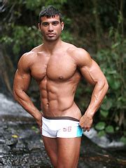 Body Building Hottie Gustavo Levu Poses In The Jungle And Shows Off His