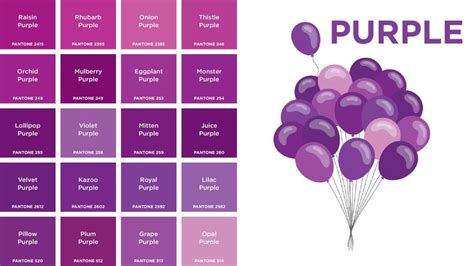 Mr Pantone Purple Color Names Purple Color Palettes Shades Of