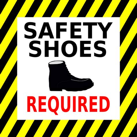 Safety Shoes Required Floor Sign Industrial Floor Tape