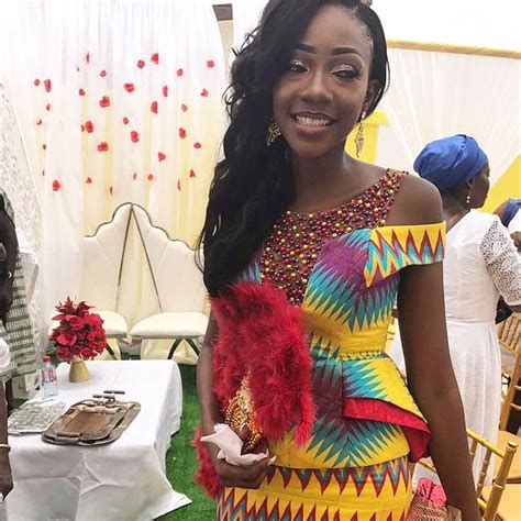 Ghanaian Traditional Engagement Outfit For The Bride