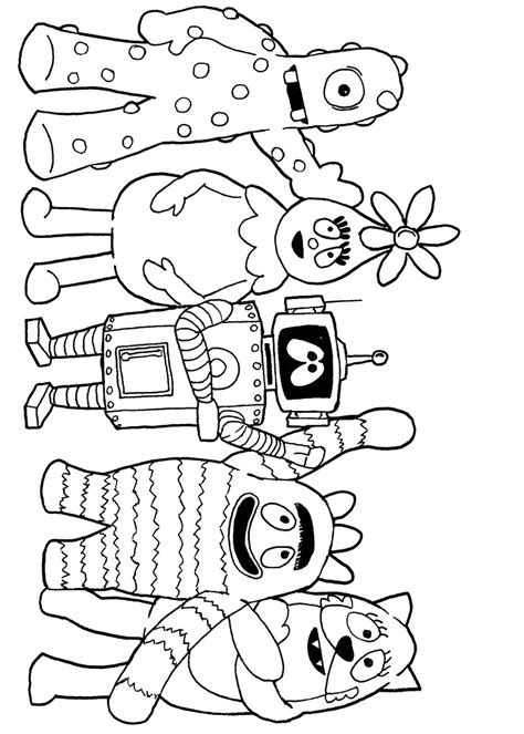 yo gabba gabba characters coloring pages coloring pages