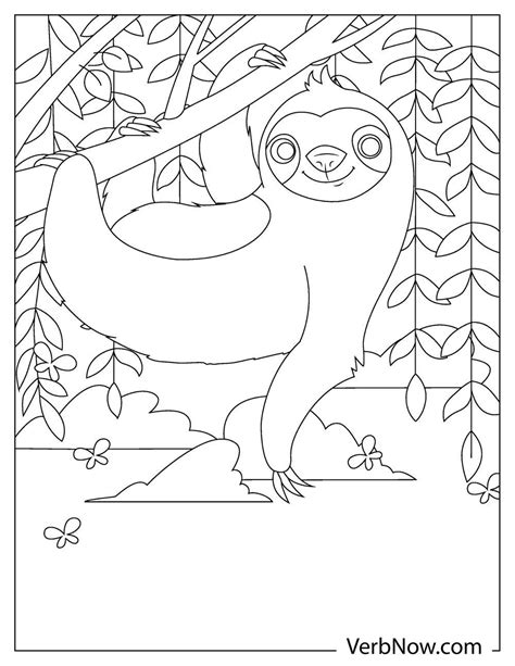 Free Sloth Coloring Pages And Book For Download Printable Pdf Verbnow