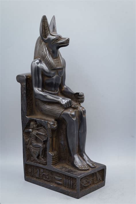 Statue Of Anubis Egyptian God Of The Dead And The Underworld Green