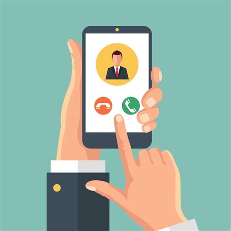 Premium Vector Hand Holding Phone Phone Call Concept Graphic Isolated