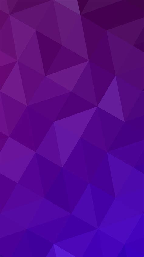 Purple Triangles Abstract Color Geometric Origami Random Hd Phone