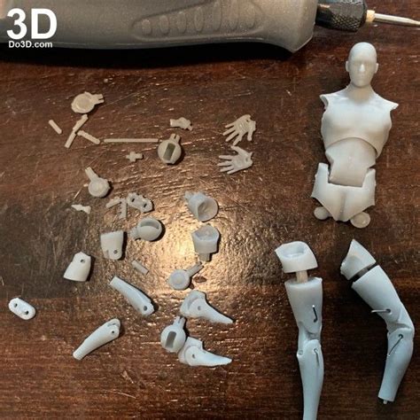 Articulated Action Figure Multiple Point Joints 3d Printable Model