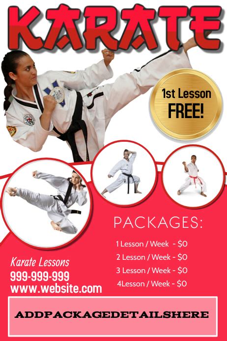 Karate Poster Flyer Template Postermywall
