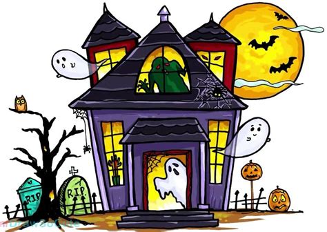 Haunted House Drawing Simple Stephan Orlando