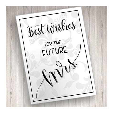 #31 if everything you've accomplished here is any indication, you'll be incredibly successful in your new. Bridal Shower Card - Best wishes for the future Mrs. with ...