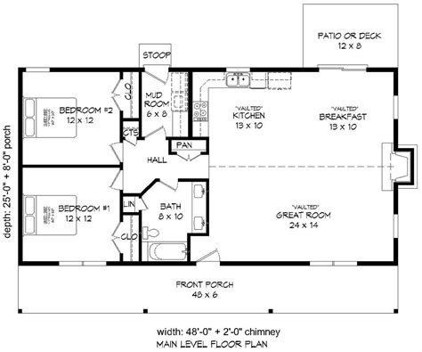House Plan 940 00078 Cottage Plan 1200 Square Feet 2 Bedrooms 1