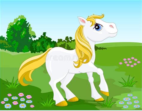Beautiful White Unicorn Stock Vector Illustration Of Cute 12705511