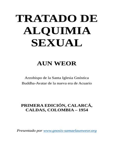 1954 Samael Aun Weor Tratado De Alquimia Sexual
