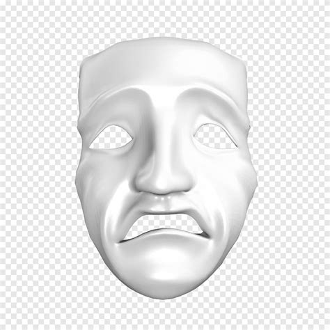 Sad Mask White Face Mask Illustration Png Pngegg