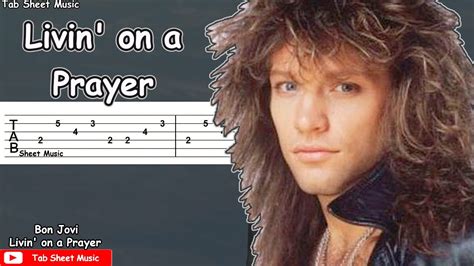 Bon Jovi Livin On A Prayer Guitar Tutorial Tab Youtube