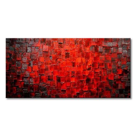 Buy Hand Painted Large Oil Painting Texture Red Abstract Canvas Wall