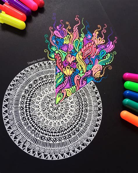  Mandala Easy Colorful Doodle Art Designs Riset