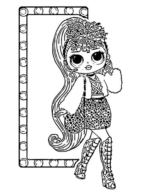 Lol Omg Lady Diva Coloring Page Free Printable Coloring Pages For Kids