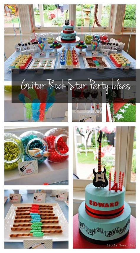 Alibaba.com offers 1,111 rock party decorations products. music themed birthday party | Guitar Rock Star 4th Birthday {Boy Party Ideas} - Spaceships and ...