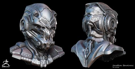 Sci Fi Helmet By Jonathan Benainous Sci Fi Armor Power Armor