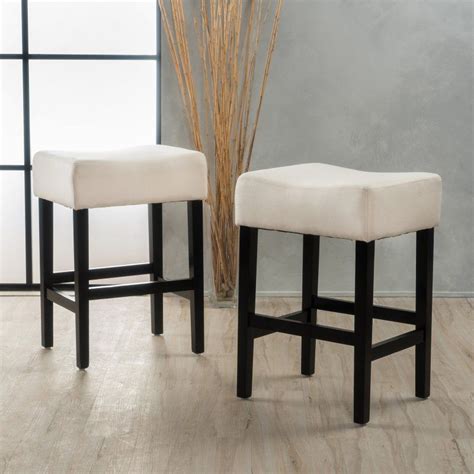 Ligan Upholstered Backless Counter Stools Set Of 2