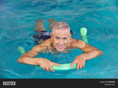 Old Man Swimming Water Image Photo Free Trial Bigstock