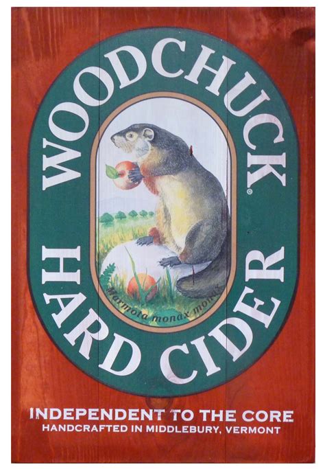 Woodchuck Red Wooden Sign Hard Cider Cider Graphic Design Packaging