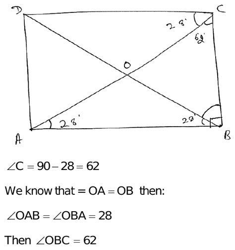 In The Given Figure Abcd Is A Rectangle Whose Diagonals Ac And Bd The