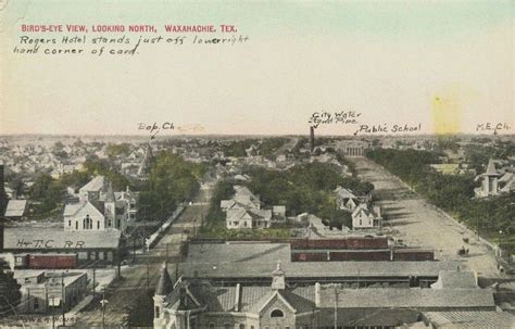Aerial View Of Waxahachie Looking North About 1908 Waxahachie