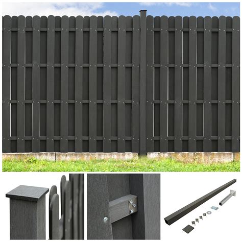 HOME DELUXE WPC Zaun Sichtschutzzaun Lamellenzaun ...
