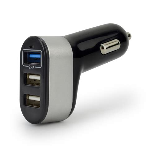 Universal Car Charger 3 Ports Dual Usb Car Charger Adapter Mini Bullet