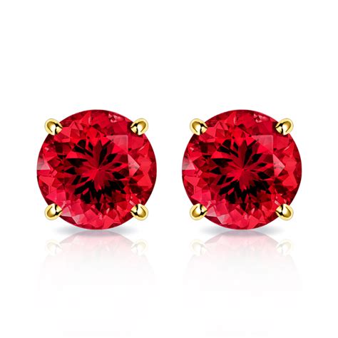 10k Yellow Gold 030ctw Ruby Stud Earrings Property Room