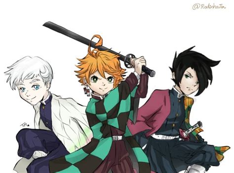 The Promised Neverland X Demon Slayer Anime Crossover Anime Dark