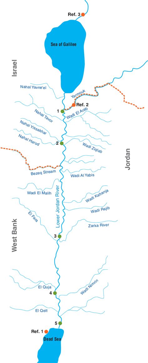 Middle East Map Jordan River