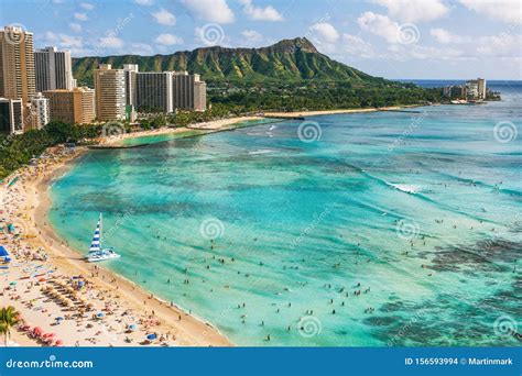 Hawaii Beach Honolulu City Travel Landscape Of Waikiki Beach And