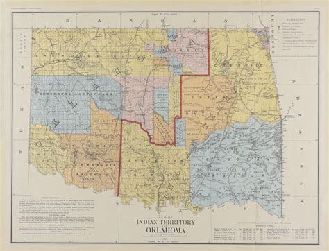 Map Of Indian Territory And Oklahoma 1890 University Of Tulsa