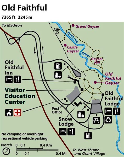 Old Faithful Boardwalk Map