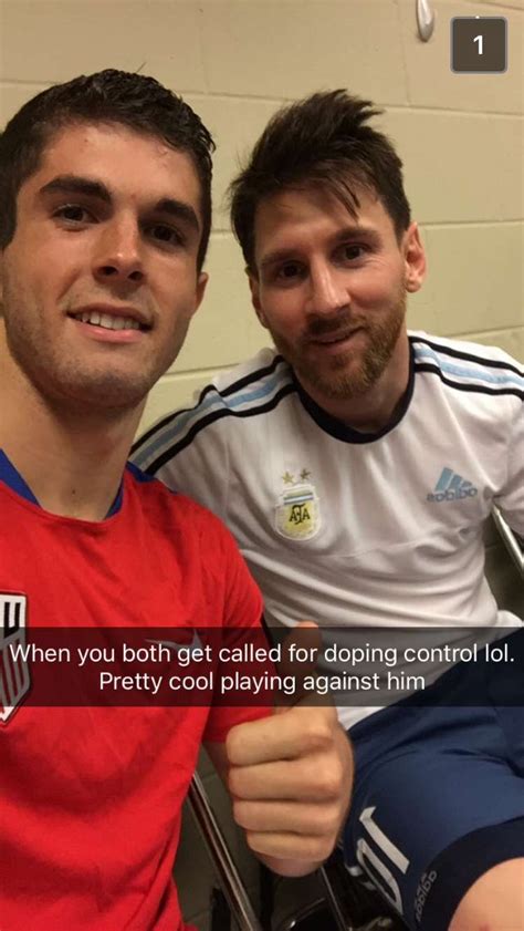 He is dating his girlfriend right now, and she is super good looking. Pulisic and Messi after USA vs Argentina match ...