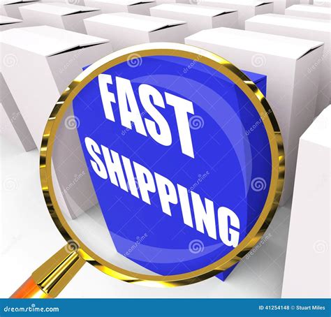 Fast Shipping Packet Shows Quick Deliveries And Transportation Stock