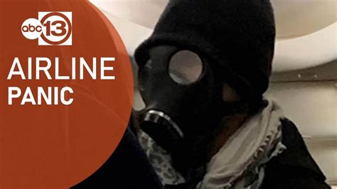 Man Wearing Gas Mask Panics Passengers Youtube