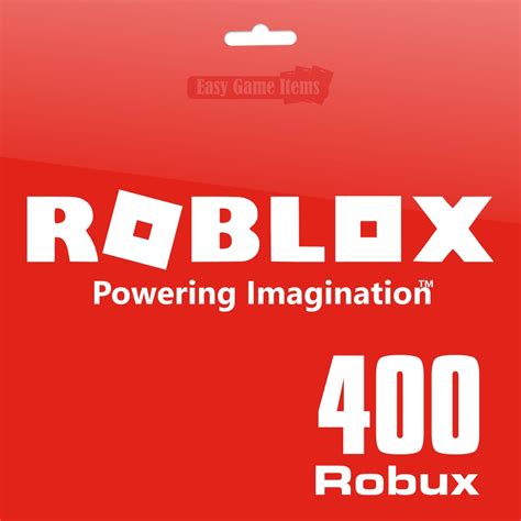 Roblox Tarjeta De 400 Robux 20000 En Mercado Libre